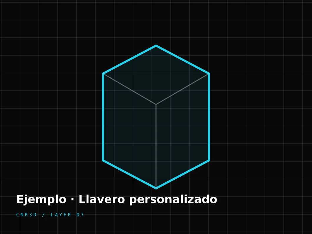 Llavero personalizado — ejemplo real