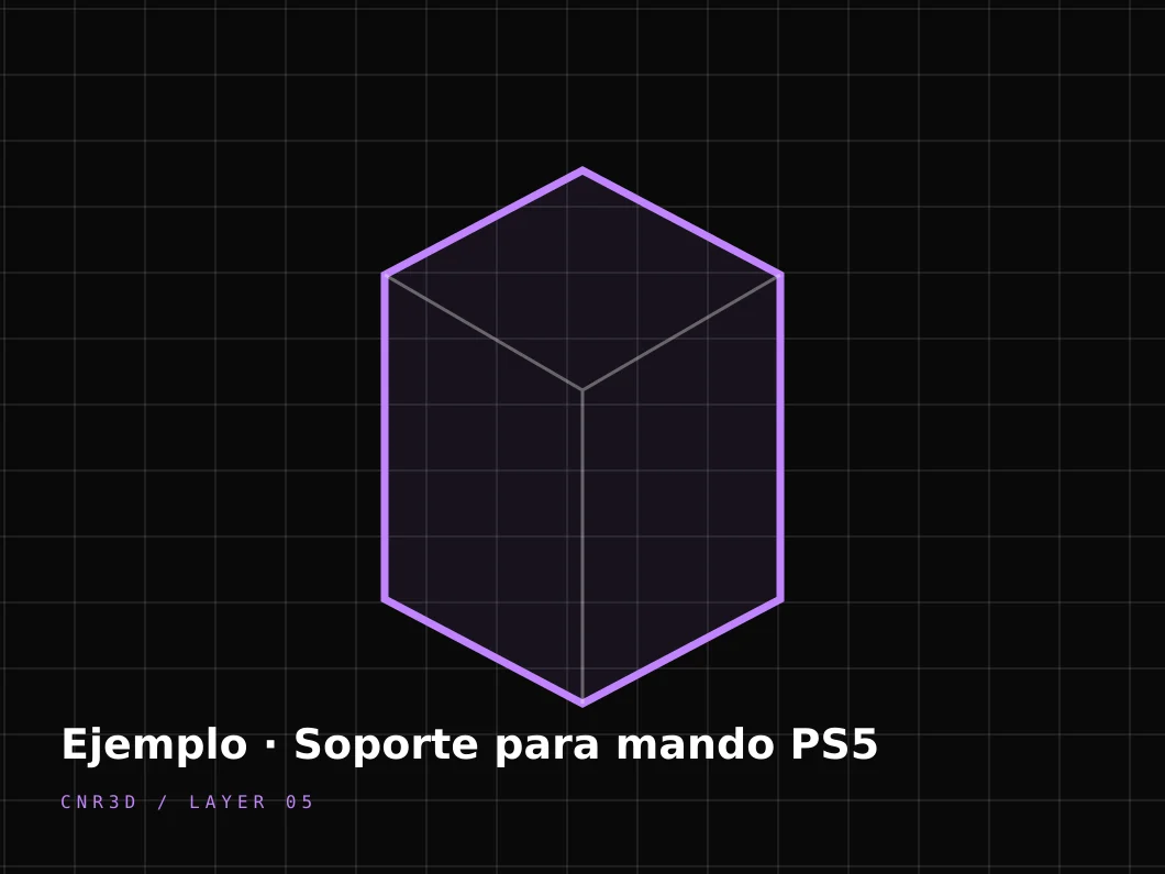 Soporte para mando PS5 — ejemplo real